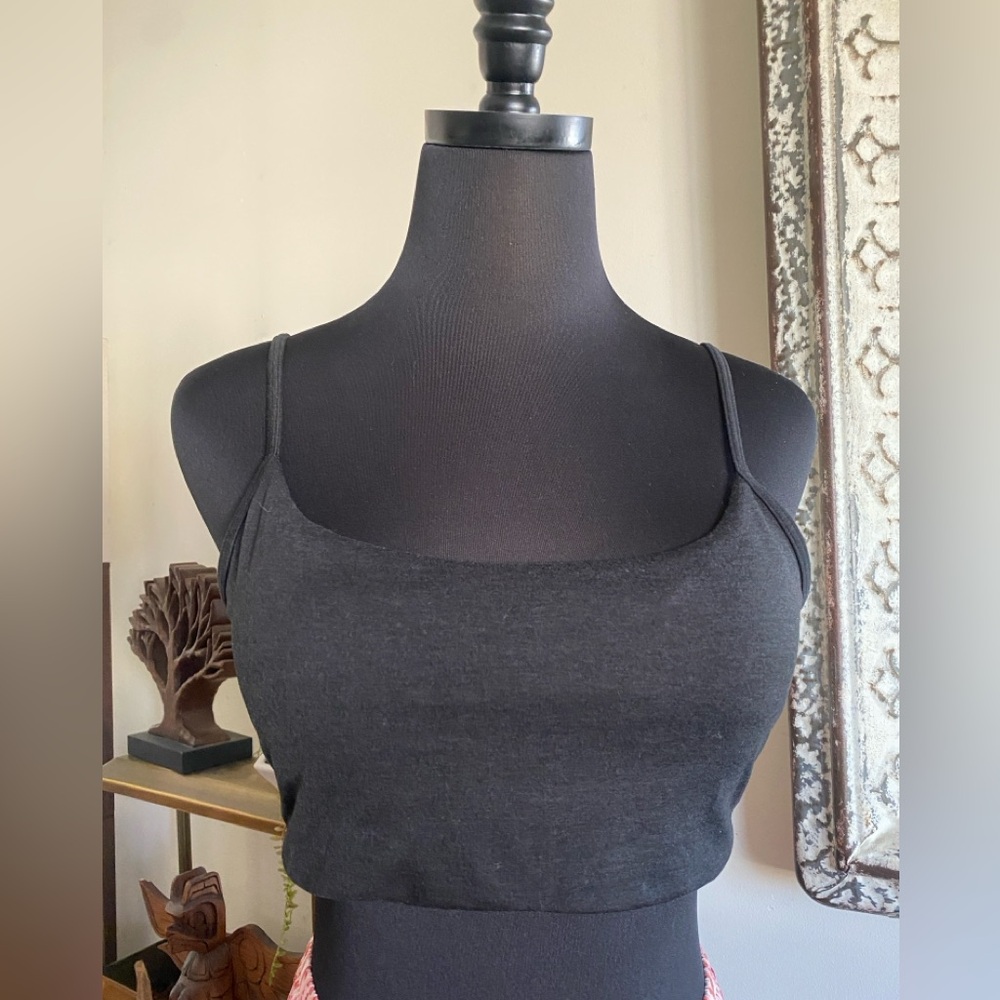 Women's Vuori Black Bra with padding Spaghetti Strap adjustable Medium